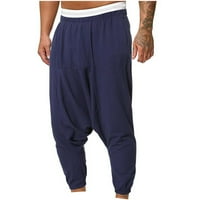 Muške casual pantalone Slim Fit Stretch s elastičnim strukom pune duljine labave pune hlače u boji