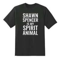 Shawn Spencer je moj duh životinjski smiješni muški grafički majice crni, 3xl