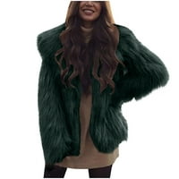 Cardigan za žene Ženske modne žene Zimski topli FAUS kaput Topla krznena jakna dugi rukav kaput dugih rukava