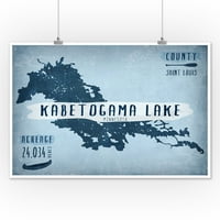 Kabetogama jezero, Minnesota, jezero esencijalnosti, oblik, površina i županija