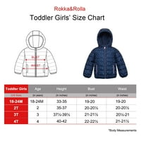 Rokka & Rolla Baby Girls 'Light nadupiv jakna za maleni zimski kaput, veličine 18m-4T