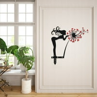 PCAPZ Art Romantic Željezni cvijet za zid bajke, vilično silueta zid, izvrsna viseća grana ne-buri silhoueta za spavaću sobu hodnik dnevnog boravka Koridor