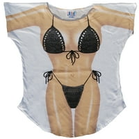 Crna macrame Cover-up plaža Majica Tee Bikini kupaći kostimi Padžama