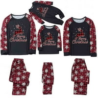 Usklađivanje obiteljske božićne pidžame Plaid Sleep odjeća za spavanje PJS Xmas Sleep Set Snowflake