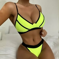 Ženski bikini set za ispis kupaći kostim šivene boje punjene grudnjake kupaće plaže, molimo kupiti jednu