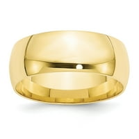 10k žuto zlato Muška udobnost fit obične klasične vjenčane prstene veličine 6