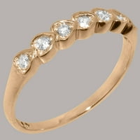 Britanci napravili tradicionalni čvrsti čvrsti zlatni prsten od 10k sa prirodnim dijamantnim ženskim