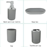 Kupatilo Dodatni set sa pumpom za raspršivač sapuna, držač četkica za zube, tumbler i sapun za kupatilo