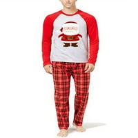 Capreze elastična noćna odjeća Santa Claus Print Sleep Women Muška djeca Ležerna PJ setovi za odmor i hlače koje odgovaraju obiteljskim pidžamima Set Crveno dijete 6