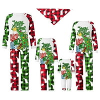 Jaweiwi Božićna porodica koja odgovara pidžami, pisma s dugim rukavima pisma za ispis majica sa plaičnim