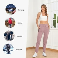 Aiyino Ženske joggeri hlače Brze suho trčanje planinarske hlače Atletske hlače sa džepovima sa zatvaračem