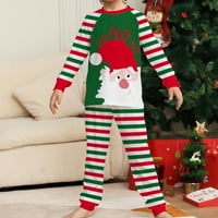 Gotyou Family Božić Pidžama, Obezbijeno slovo Top + rešetke hlače Xmas Porodična odjeća Pajamas Multi-Color L l