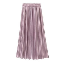 Huaai suknje za žene Vintage Casual Casual High Squist dugačka modna modna Dnevna nagnuta suknja Maxi