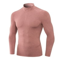 Na prodaju Crew vrat pulover dukseri salon plus velvet fitness odjeća visoke elastične toplinske majice košulje sa dugim rukavima, Burgundija