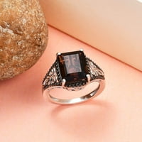 Trgovina LC Smoky kvarcni Kristalni prsten za žene Platinum pozlaćeni sterlijski srebrni pokloni veličine