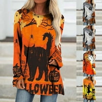 Plus size Ljeto vrhovi modne žene Crewneck t Halloween Print Tes Tees Short rukava majica bluza na klirensu