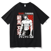 Jhpkjyujiro Baki Hanma Anime majica MENS MANGA GRAPPLER Borbeni borba za tinejdžere za tinele vrhova Muškarci Žene Brand Hip Hop Lično majica