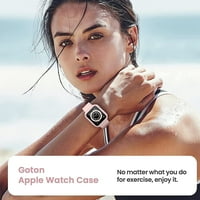 Vodootporna futrola Kompatibilan je za Apple Watch SE futrola sa zaštitnikom zaslona, ​​poklopac za figura zaštitni poklopac bacača za sat za iwetch žene muškarci