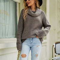 GUZOM džemper za žene na prodaju - džemperi za žene Trendi čvrsti vrhovi novi dolasci siva veličina