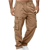 Hgsbede muške pune casual više džepova na otvorenom ravno tipovi fitness hlače hlače pantalone