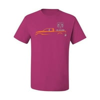 Divlji Bobby, Dodge Ram silueta, automobili i kamioni, muškarci Grafički tee, Fuschia, XX-Large