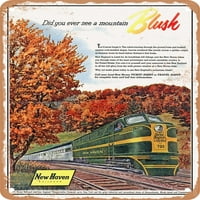 Metalni znak - Jeste li ikad vidjeli planinsko rumenilo novo Haven Railroad Vintage ad - Vintage Rusty