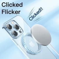 Nalacover magnetc Clear futrola za iPhone Pro, mekani silikonski udarni jastuk protiv ogrebotina ne-žuta pokrivač kompatibilan sa magsafe zaštitnikom za zaštitu leća za bežičnu punjenje, rosegold