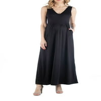 24Seven Comfort Odjeća Maxi materinstvo haljina bez rukava s džepovima, M0116189, izrađena u SAD-u