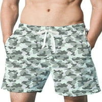 Glonme Muška plaža Kratke hlače Visoki struk Swim Trunks Povrat Ljetne kratke hlače Kuhinjska odijela Havajska mreža Dish Postrojenje Mini pantalone Stil l xl