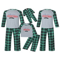 Thaisu Božićne pidžame za porodičnu podudaranje PJ-ovog kompleta Pismo Ispiši vrh i pletene hlače za