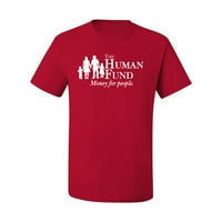 Novac ljudskih fonda za ljude pop kulturu muška grafička majica, crvena, 5xl