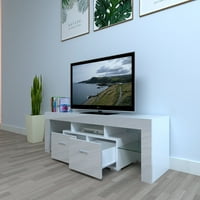 Dekoracija domaćinstava LED TV kabinet sa dve ladice bijeli