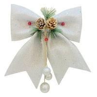 Veki Xmas Bows Bowknot Handmade Ornament Glitter Božićni lukovi Ornament Tree Matica Božićni luk sa