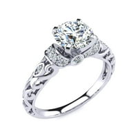 Superjeweler Carat Vintage Diamond Angažman prsten u karatu bijelo zlato za žene
