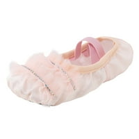 DMQupv Kid cipele cipele plesne cipele Plesne baletne performanse zatvoreni lančani cvijet cvijet joga cipela za djevojčice Veličina Velike djevojke cipele ružičaste 11.5