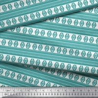 Soimoi Green baršunaste tkanine Aztec geometrijske tkanine otisci na široko dvorište