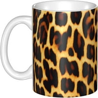 Stripes na leopardima keramičke kafe šalica - ljubitelj kafe poklon za ženu mamin rođendan majčin dan. 330ml Pogodno za čaj za kavu Vruća kakao