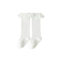 Biekopu novorođenčad duge čarape princeze izrez za vez čipke čipke čarape jesenska zima slatka čarapa preko koljena