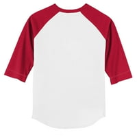 Toddler Tiny Turpap bijeli crveni filadelfija Phillies Volim mamu 3-rukave Raglan majica