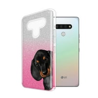 Vruće ružičasto gradijentno svjetlo, iskričavanje tpu poklopca za LG Stylo 6,8 , štenad životinja životinja