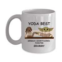 Yoda Best Shiba Inu Papa - Novelty poklon krigle za ljubitelje saradnika, godišnjica, valentine, posebna prilika, tate, mame, porodica, božić - 11oz smiješna kafa