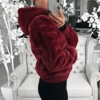 Ženska zimska nejasna jakna od runa Cardigan kaputi Oserka ručno s džepovima za svakodnevno druženje Shopping Wear S Sapphire