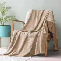 Waroomhouse svilenkasta površinska pokrivač flanel pokrivač pune boje ugodno prašnjavim stilskim laganim udobnim dodirom za toplim bacanjem