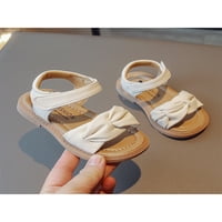Colisha Girls ravne sandale pletene remenske princeze cipele Ljetna haljina Sandal Beach Slatka povremena cipela otvorena nožni prst bež 6.5c