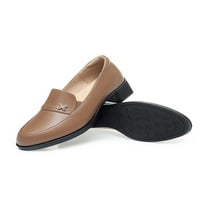 Woobling Dame Heels Chunky haljina cipele Udobne natike Vintage Casual cipela Business Work Khaki 5.5