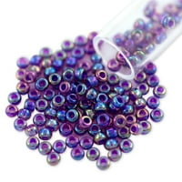Miyuki okrugla rocaille sjemenska perla unutar boje ljubičasta boja