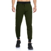 Ljetni muškarci Teretana treninga Jogging Srednje hlače Fit elastično casual sportska odjeća Zelena,