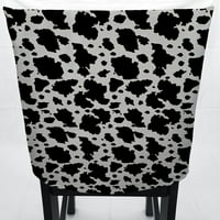 Crno-bijela kravatočka spotova stolica za blagovaonicu za trpezariju navlake ili poklopci sjedala Potrebnim