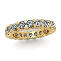 Prirodni dijamant 3.00ct okrugli rez zajednički zajednički ženski godišnjica vjenčanja vječna bend prstenasto čvrsto 10k žuto zlato i si2