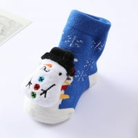 Meidiya Pair Xmas BABY kat čarape ultra debeli neklizajući obodni 3D crtani toplim pamučnim pamučnim